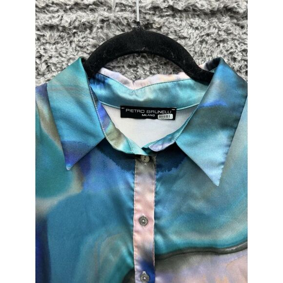 Pietro Brunelli Milano Royal Blue Anne Maternity Dress Made in Italy Size Small - Picture 3 of 12